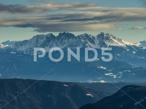 Dolomites with clouds Stock Photos