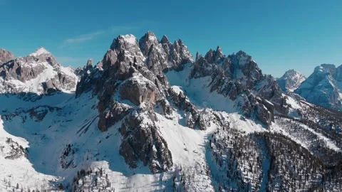Dolomites drone view in the daylight. Drone view of Alps Stock Footage 151198467
