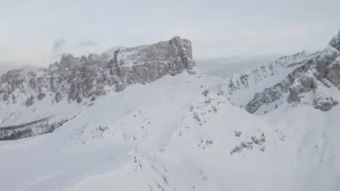 DOLOMITES DRONE WINTER 4K Stock-Footage 256099353