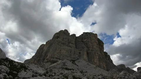 Dolomites Lastoi de Formin clouds - timelapse Stock Footage 146279433