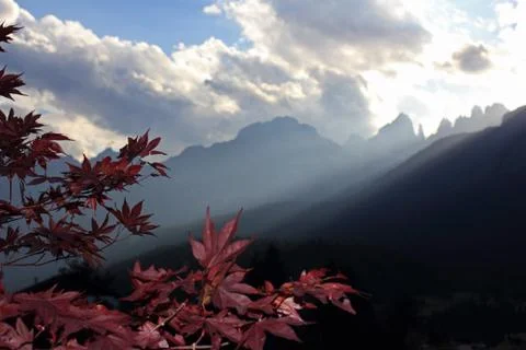 Dolomites lights Stock Photos