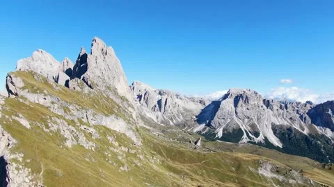 Dolomites Panorama Drone Shot Stock Footage 218310684