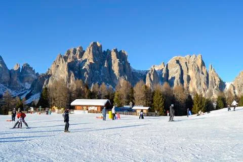 Dolomites ski area Stock Photos