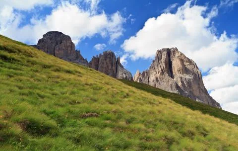 Dolomites on summer Stock Photos