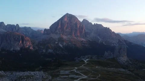 Dolomites at sunrise Stock Footage 169286042
