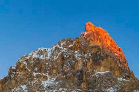 Dolomites at sunset Stock Photos
