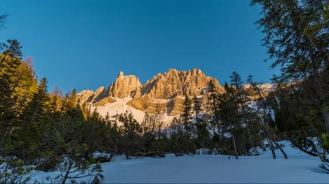 Dolomites sunset timelapse Stock Footage 49904504