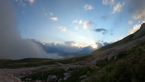 Dolomites Tre cime timelapse 4 Stock Footage 166288045