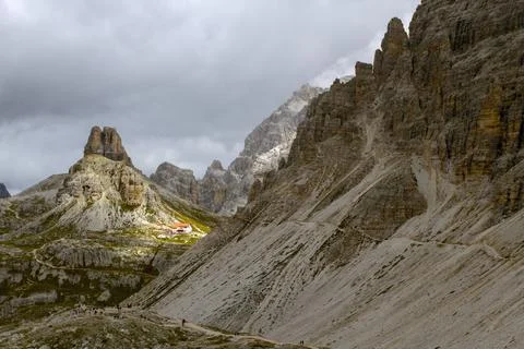 Dolomites.Mountain range in the Eastern Alps. Stock Photos