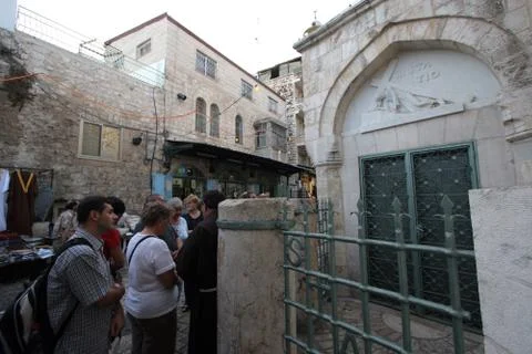 Via Dolorosa, 3rd Stations of the Cross. Jerusalem Stock Photos