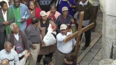Via Dolorosa in Jerusalem, Israel (9) Stock Footage 280941237
