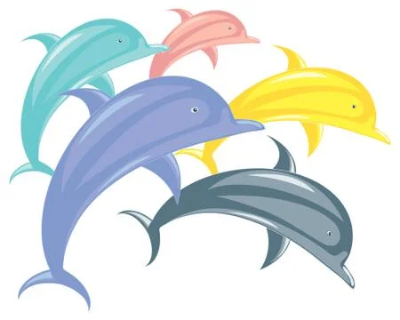 Dolphin abstract Stock Illustration