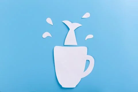 Dolphin dive into cup Stock Photos