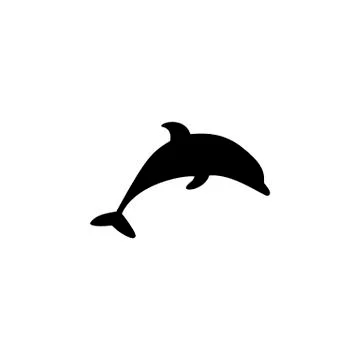 Dolphin glyph icon. Simple vector for UI and UX, website or mobile applicatio Stock Illustration