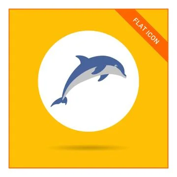 Dolphin icon Stock Illustration