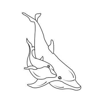 Dolphin icon Stock Illustration