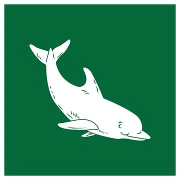 Dolphin icon simple design Illustrazione stock