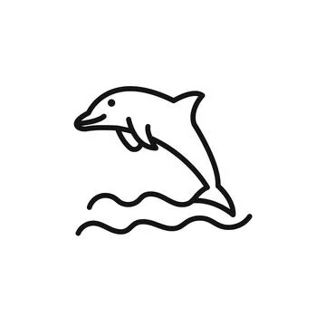 Dolphin icon vector set collection for web Stock Illustration