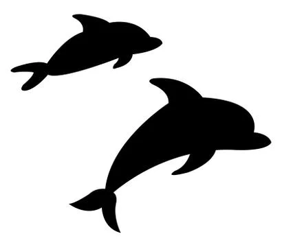 Dolphin icon on white background Stock Illustration