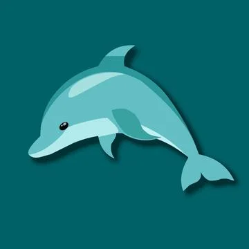 A dolphin Illustrazione stock