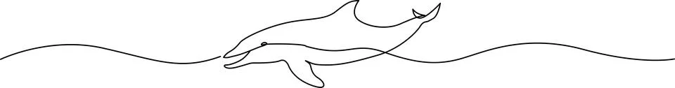 Dolphin leaping over waves Vector Stock-Illustration