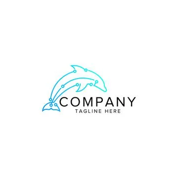 Dolphin logo design vector template Stock Illustration