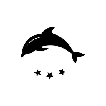 Dolphin logo icon design vector element. Stock Illustration
