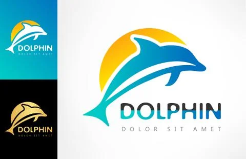 Dolphin logo Stock Illustration