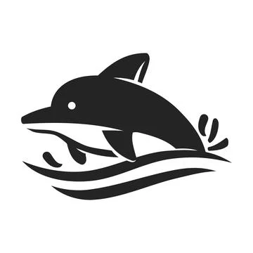 Dolphin Logo template Isolated. Brand Identity. Icon Abstract Vector graphic Stock Illustration