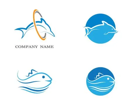 Dolphin logo template vector icon illustration Stock Illustration