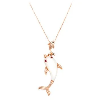 Dolphin necklace Stock Photos
