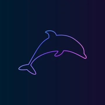 Dolphin nolan icon. Simple thin line, outline vector of Summer icons for UI a Stock Illustration