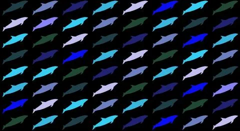 Dolphin pattern 库存插图