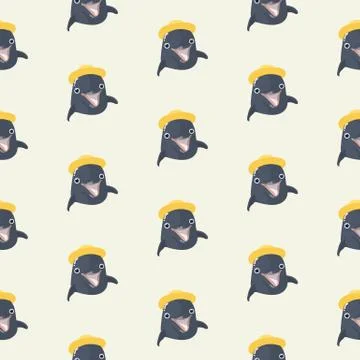 Dolphin pattern seamless. Stock Illustration