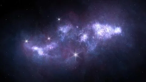 Dolphin shaped nebula Stock Illustration