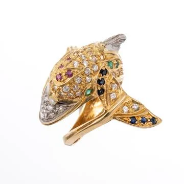 Dolphin-shaped ring 스톡 사진