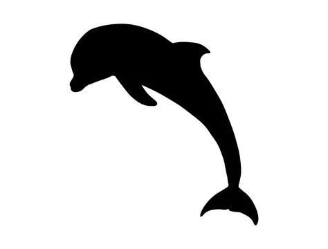 Dolphin silhouette vector art Stock Illustration