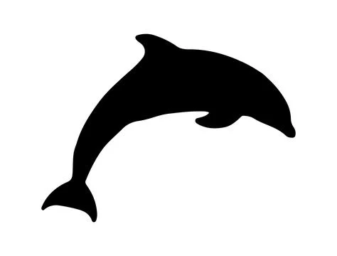 Dolphin silhouette vector art Stock Illustration