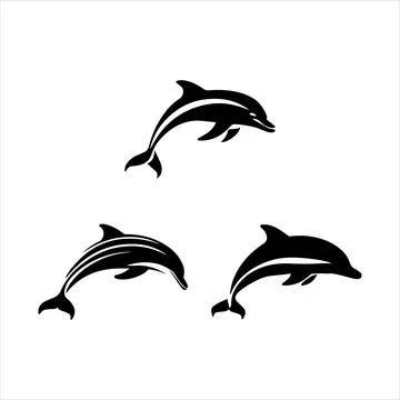 Dolphin silhouette vector Stock Illustration