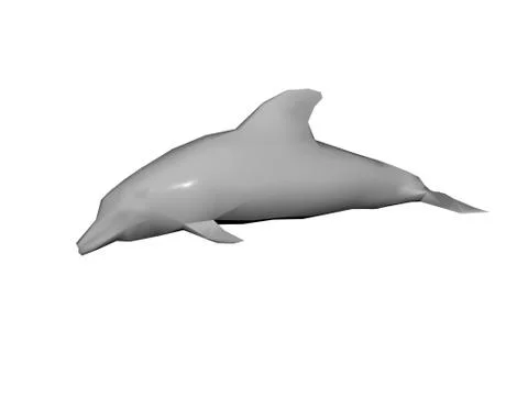 Dolphin splashes out of the water Stock Illustration
