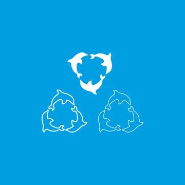 Dolphin. Vector. Icon Stock Illustration
