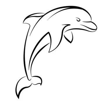 Dolphin vector illustration isolated on white Stock Illustration