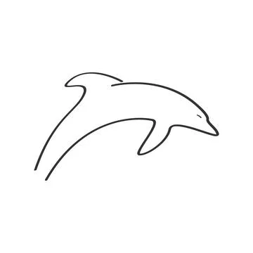 Dolphin vector logo illustration Stock Illustration