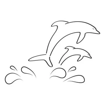 Dolphin vector logo illustration Stock Illustration