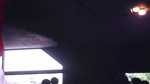 Dolphins jump through hoops Stock Footage 83468972