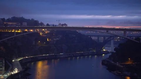 Dom Luís I Bridge 库存影片 128671671