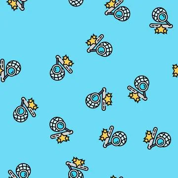 Domain authority seo vector seamless pattern Illustrazione stock