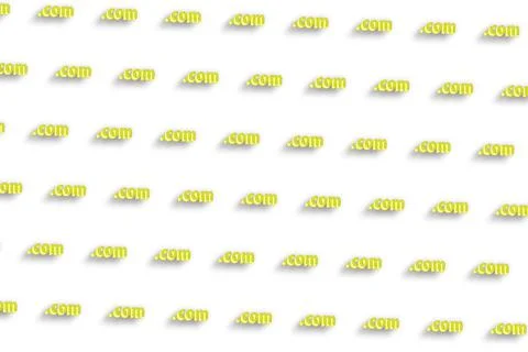 Domain concept, Dot Com, Dotcom, Registration, Online Identity, Website Illustrazione stock