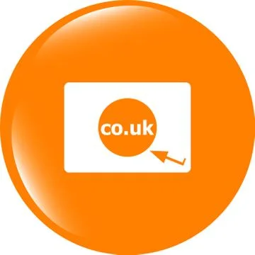 Domain CO.UK sign icon. UK internet subdomain symbol Stock Illustration