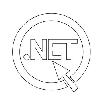 Domain dot net sign icon Illustration Illustrazione stock
